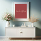 Rosewood Red personalised Forever Print, product photo 1
