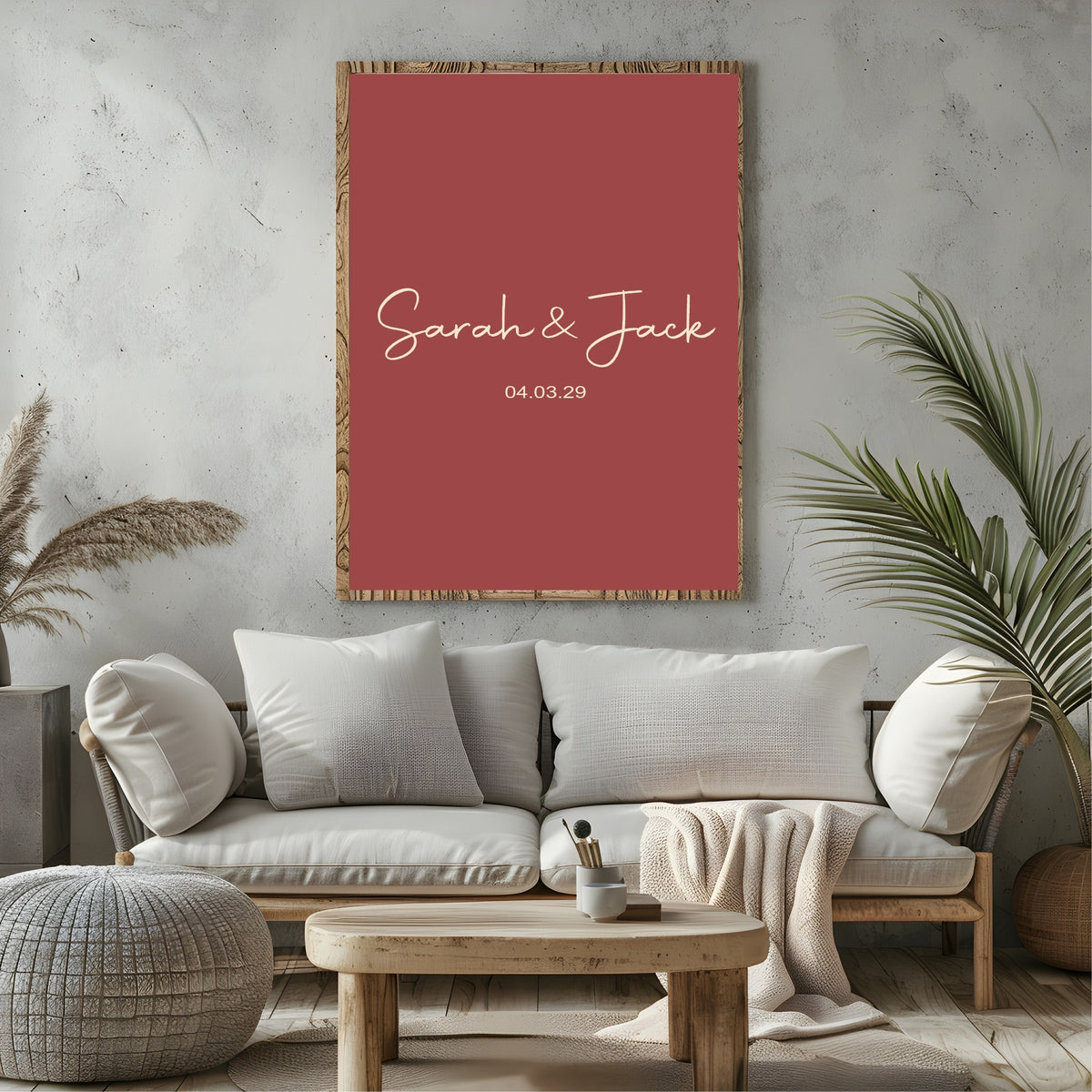 Rosewood Red personalised Forever Print, product photo 2