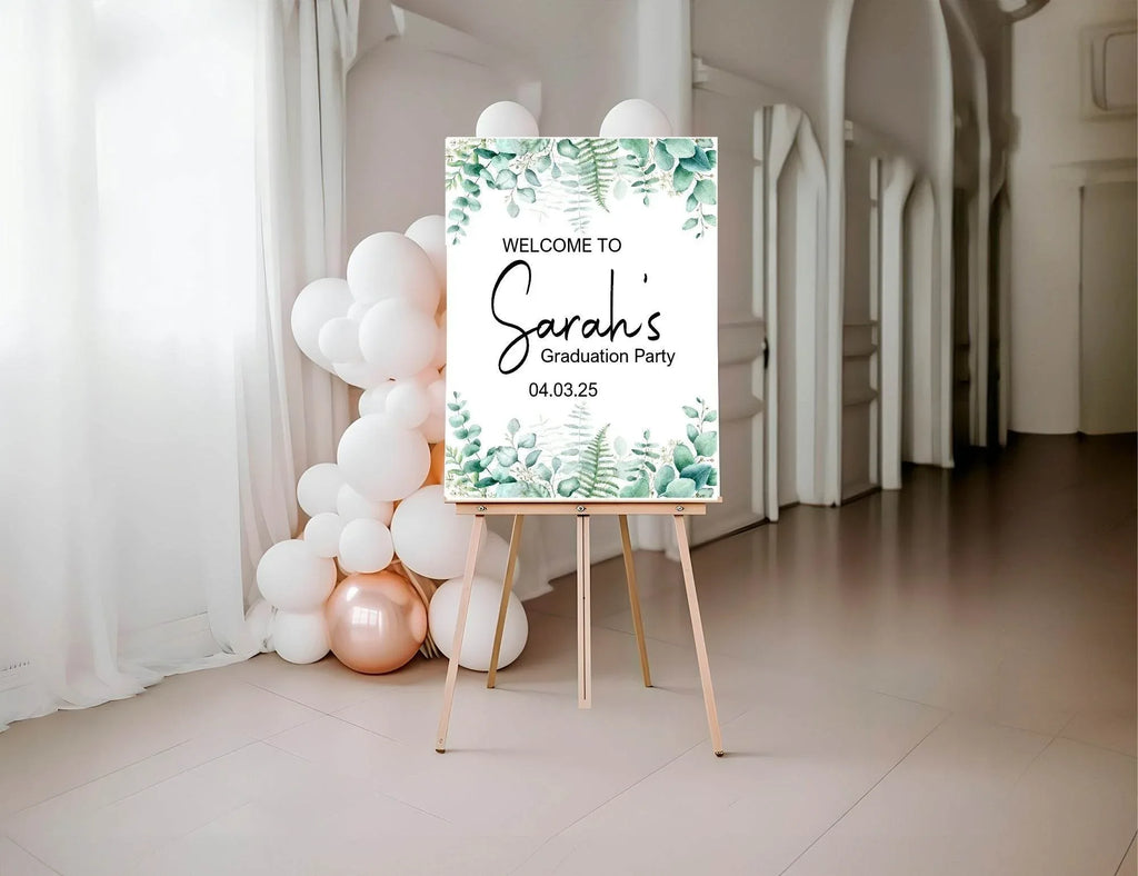 Eucalyptus Graduation Party Sign - Larosier Prints