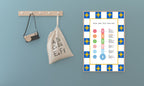 Blue Checked & Stars Feelings Meter Poster | Emotional Support Tool Wall Art
