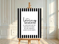 Black & White In loving Memory Wedding Party Sign - Larosier Prints