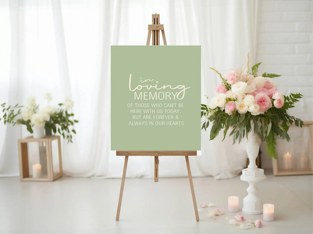 Willow In Loving Memory Wedding Party Sign - Larosier Prints