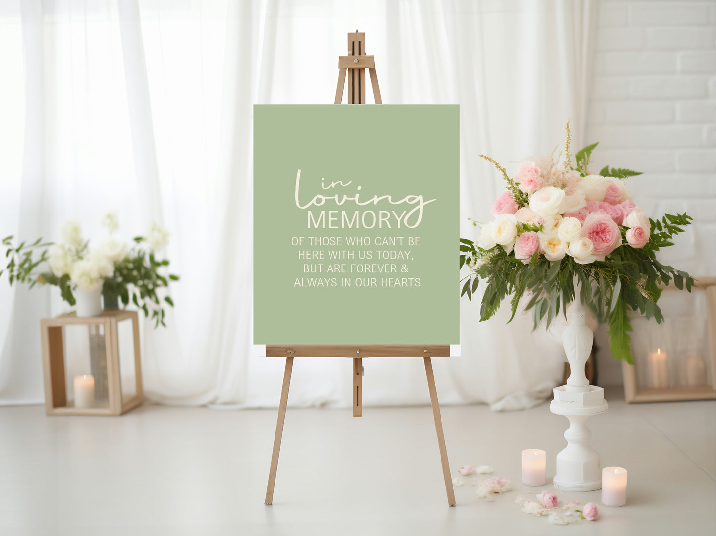 Willow In Loving Memory Wedding Party Sign