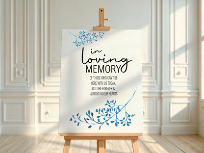 Wild Flowers In Loving Memory Wedding Sign