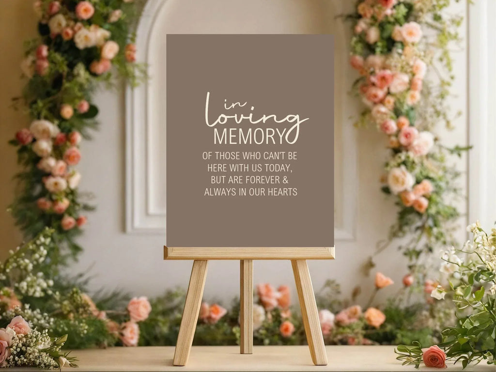 Earth In Loving Memory Wedding Party Sign - Larosier Prints