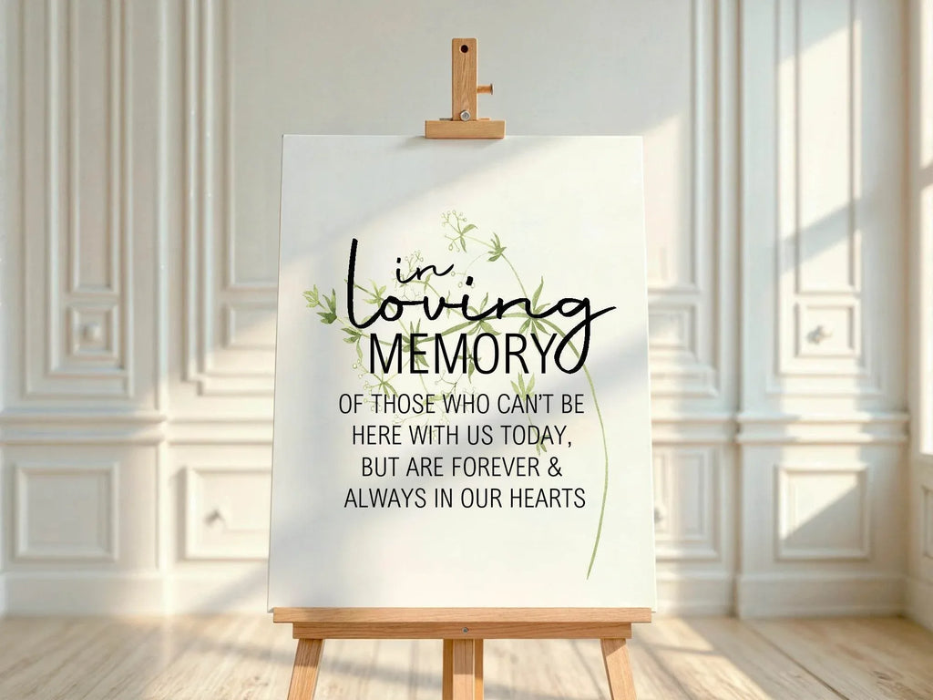 Sunflower In Loving Memory Wedding Party Sign - Larosier Prints