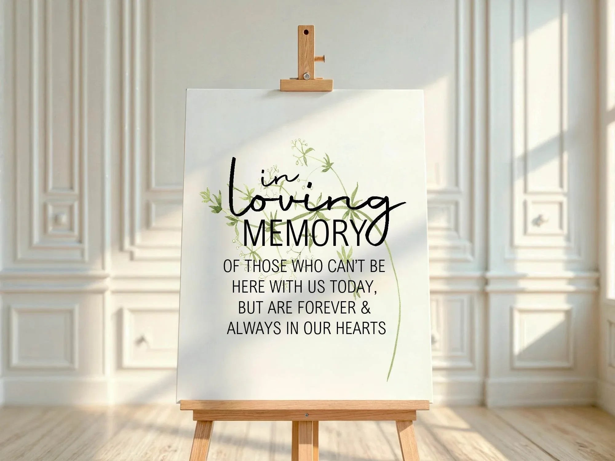 Sunflower In Loving Memory Wedding Party Sign - Larosier Prints
