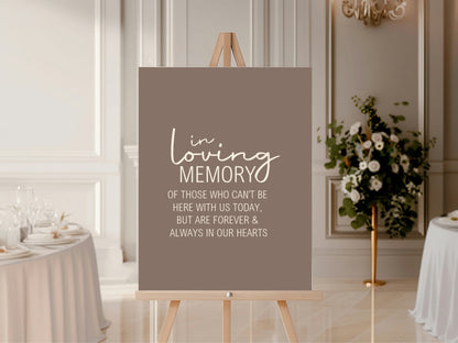 Earth In Loving Memory Wedding Party Sign