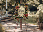 Gothic Floral Wedding In Loving Memory Sign