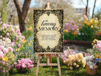 Black Lace Wedding In Loving Memory Sign