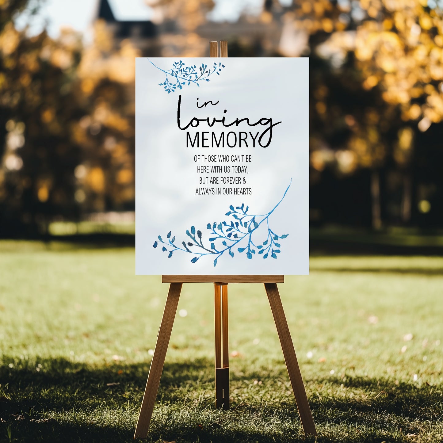 Wild Flowers In Loving Memory Wedding Sign