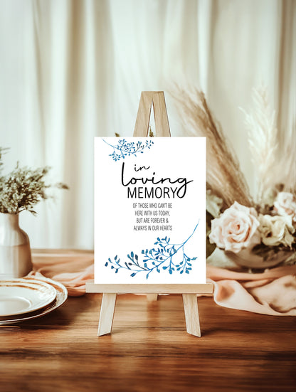 Wild Flowers In Loving Memory Wedding Sign