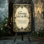 Black Lace Wedding In Loving Memory Sign