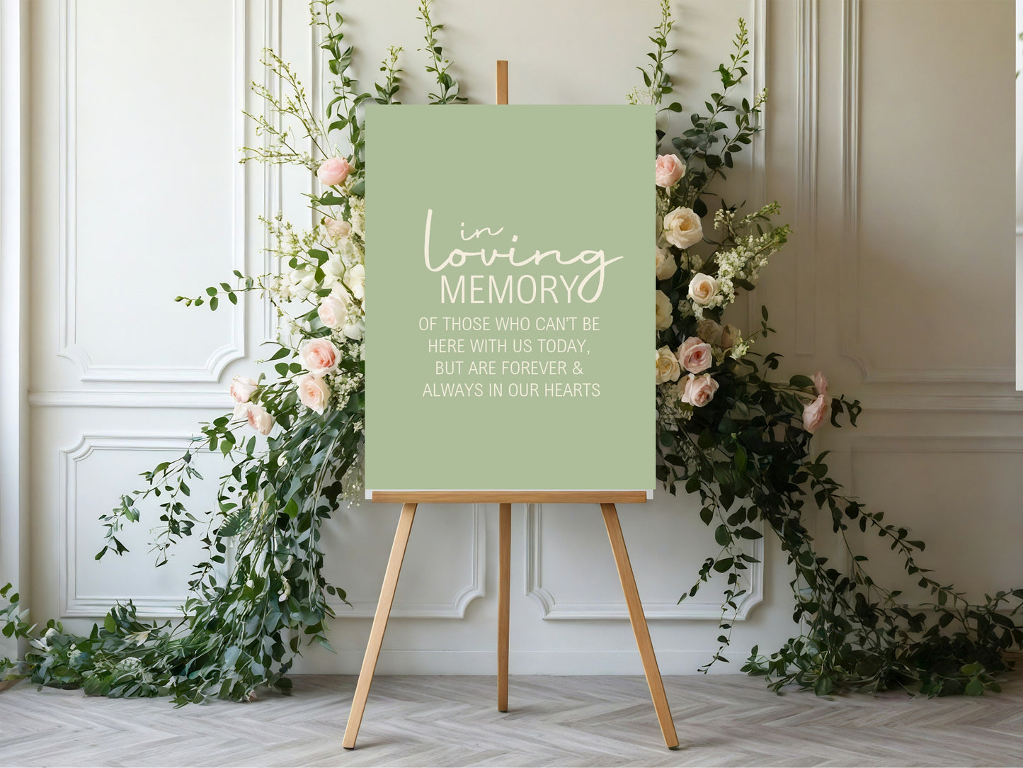 Willow In Loving Memory Wedding Party Sign