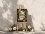Gothic Floral Wedding In Loving Memory Sign