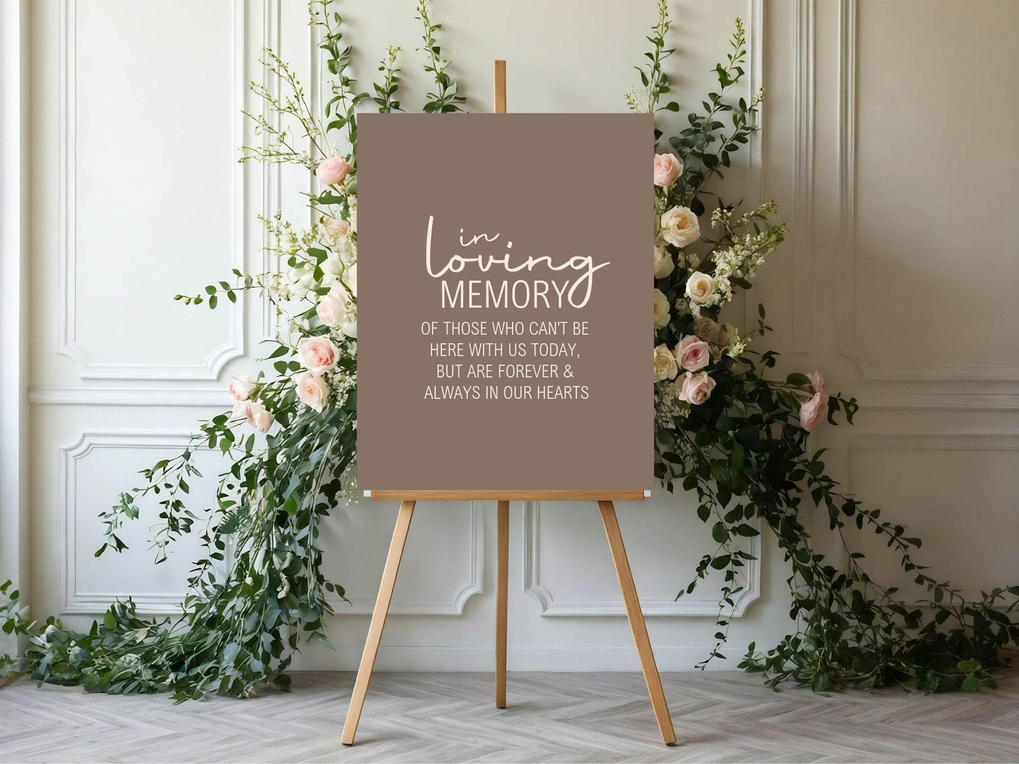 Earth In Loving Memory Wedding Party Sign - Larosier Prints
