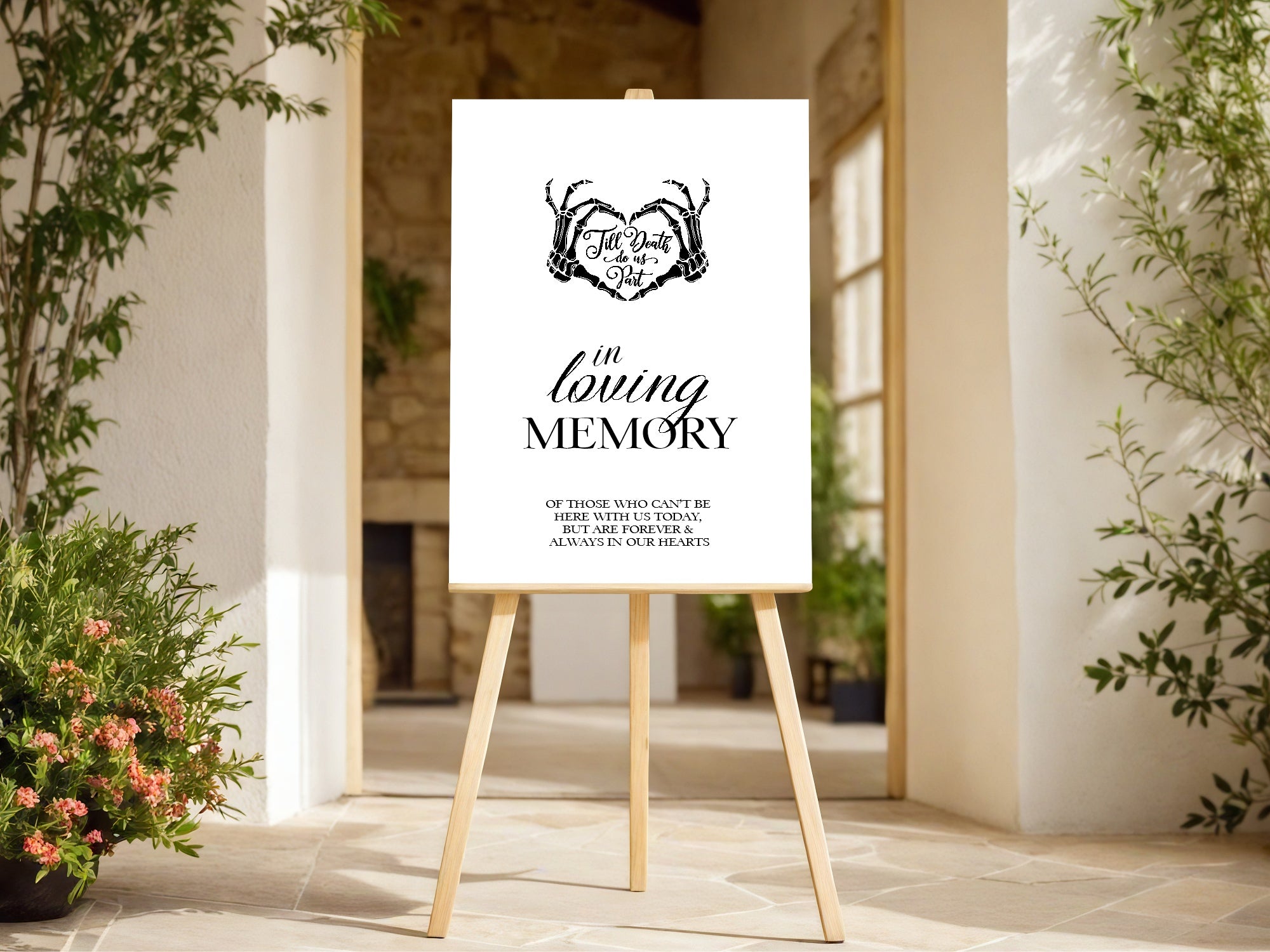The Lovers Tarot Personalised In Loving Memory Sign | Beige, White or Charcoal