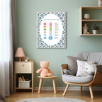 Blue Football Feelings Meter Poster | Emotional Support Tool Wall Art