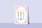 Pink Bow Feelings Meter Poster | Emotional Support Tool Wall Art