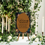Moody Floral Wedding Order Of Service Sign