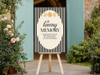 Black Celestial personalised memorial wedding sign