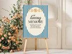 Blue Celestial wedding in loving memory sign