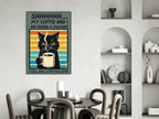 My Coffee And I Are Having A Moment Cat Print | Kitchen Wall Art - Larosier Prints