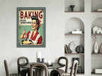 Baking Because Murder Is Wrong Print | Vintage | Kitchen Wall Art - Larosier Prints