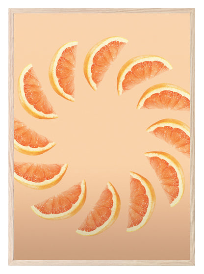 Orange Slices Print | Colourful Wall Art