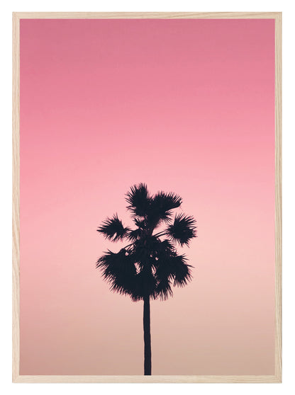 Palm Tree Print | Pink | Colourful Wall Art