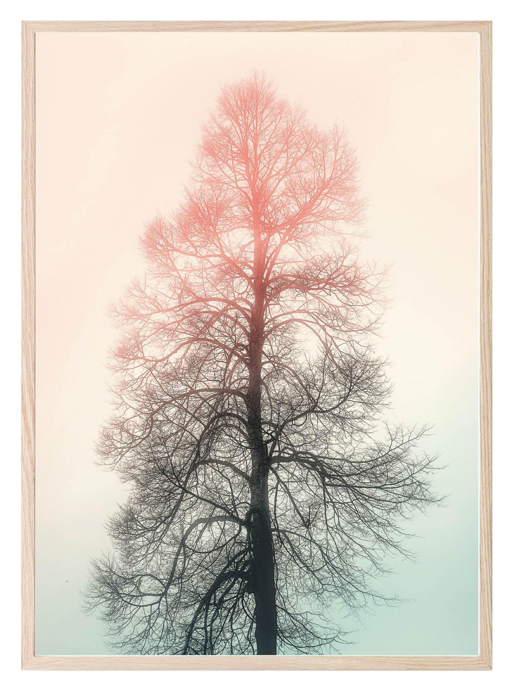 Tree Print | Pink & Green | Colourful Wall Art - Larosier Prints