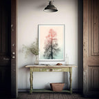 Tree Print | Pink & Green | Colourful Wall Art - Larosier Prints
