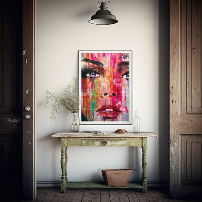 Graffiti Face Print | Colourful Wall Art