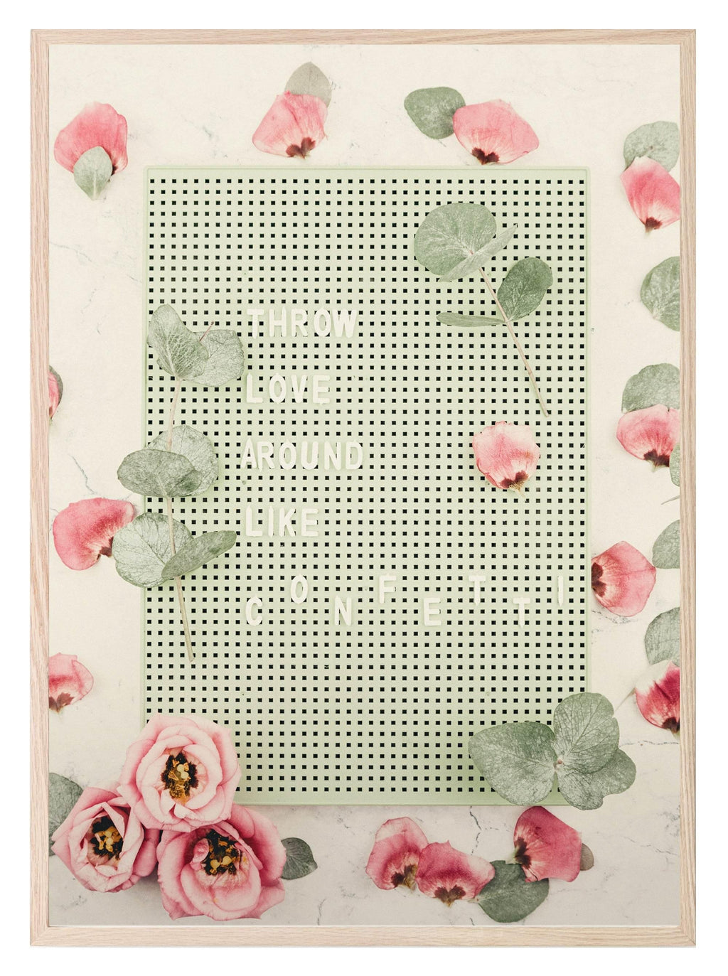 Throw Love Around Print | Roses | Colourful Wall Art - Larosier Prints