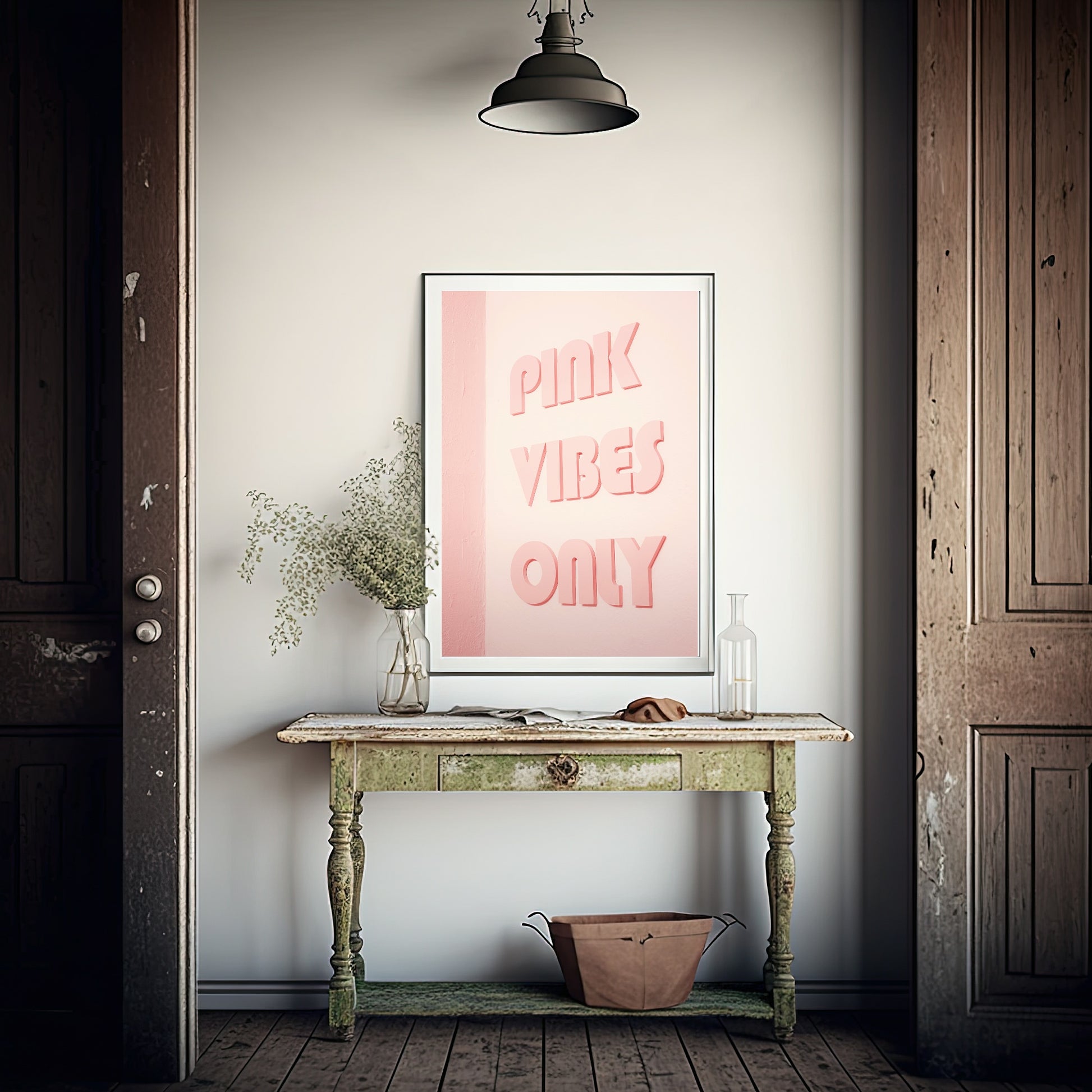 Pink Vibes Only Print | Pink | Coquette Wall Art