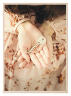 Key In Hand Print | Girl Holding A Key | Colourful Wall Art - Larosier Prints