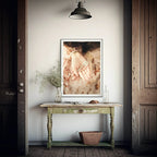 Key In Hand Print | Girl Holding A Key | Colourful Wall Art - Larosier Prints