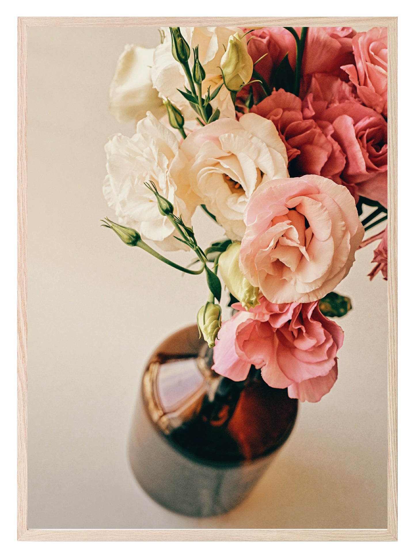 Roses In A Vase Print | Pink | Floral Wall Art