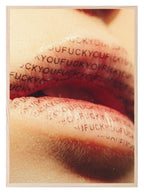 Lips Print | F*** You Written On Repeat | Girl Power Wall Art - Larosier Prints