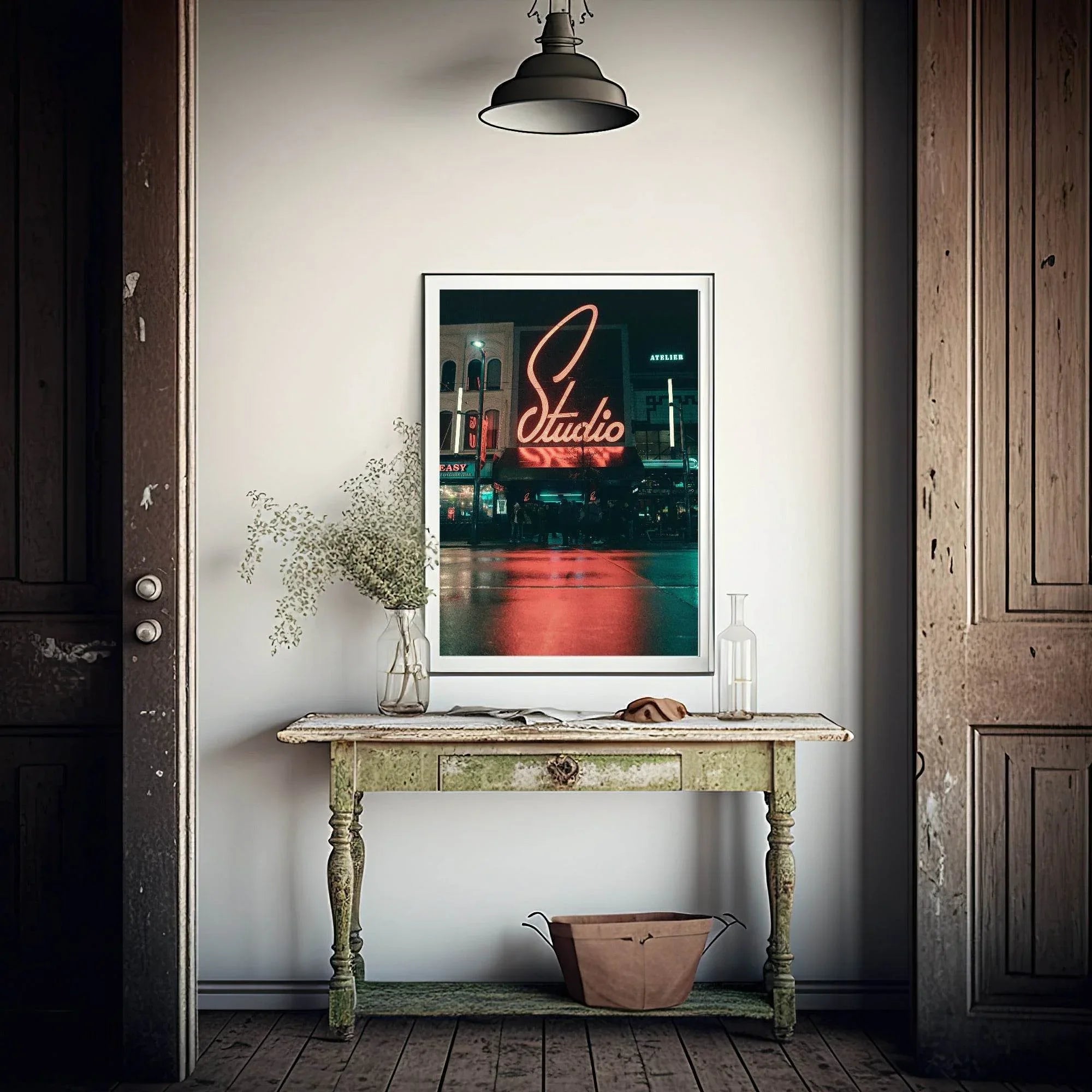 Studio Print | At Night | Neon Light | Colourful Wall Art - Larosier Prints