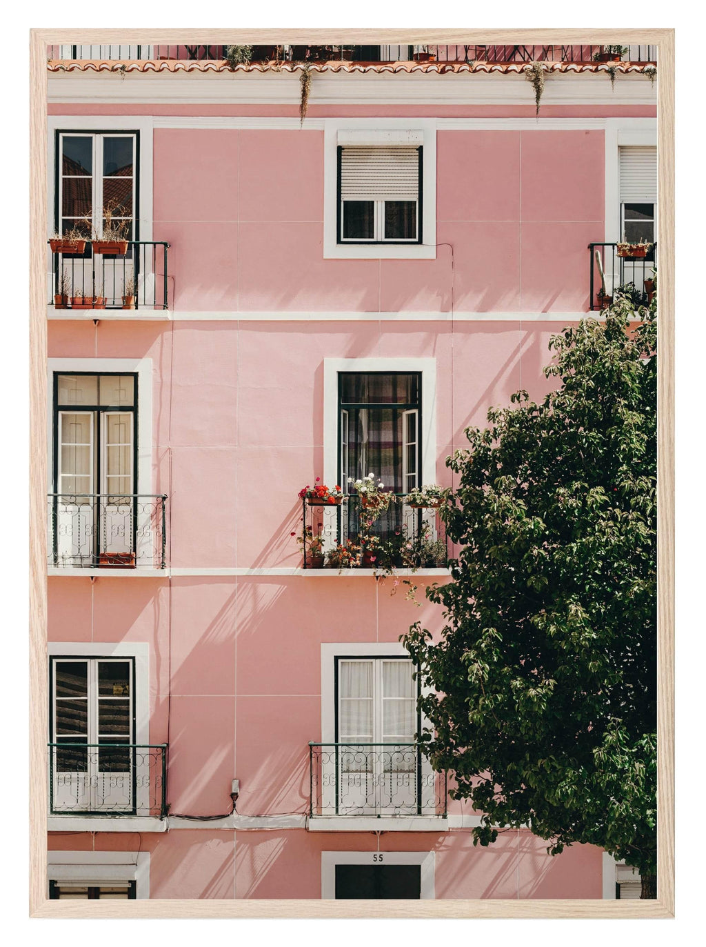 Pink Apartment Print | Colourful Wall Art - Larosier Prints