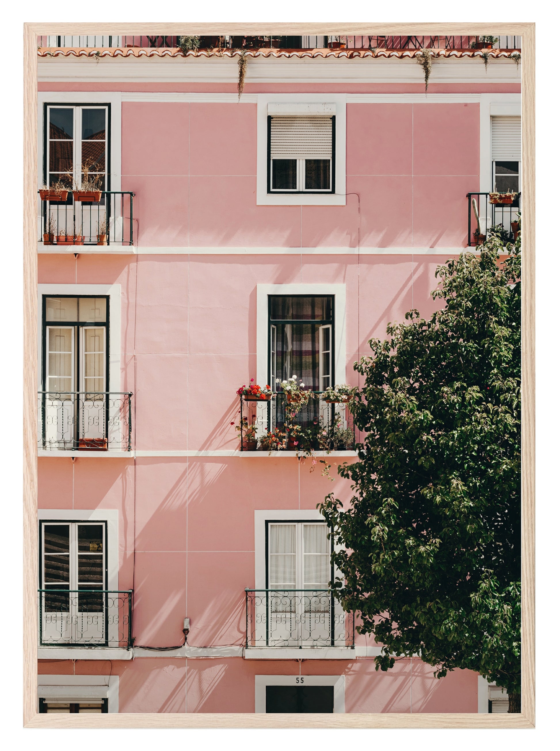 Pink Apartment Print | Colourful Wall Art