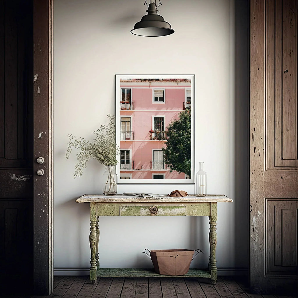 Pink Apartment Print | Colourful Wall Art - Larosier Prints