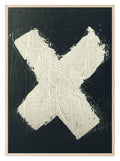 X Marks The Spot Print | Black & Beige | Colourful Wall Art - Larosier Prints