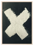 X Marks The Spot Print | Black & Beige | Colourful Wall Art - Larosier Prints