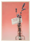 Her Love Was Like Lavender Print | Lavender In A Bottle With A Note | Pink | Colourful Wall Art - Larosier Prints