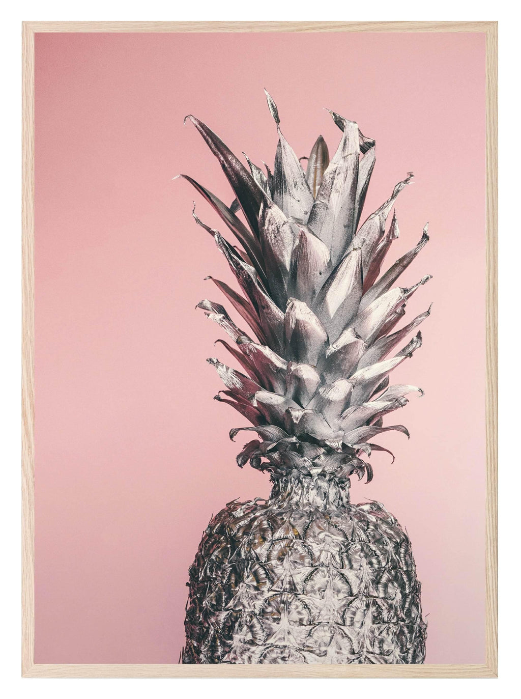 Pineapple Print | Pink | Colourful Wall Art - Larosier Prints
