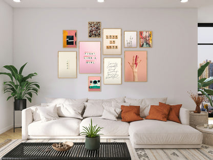 Polaroid Camera Print | Pink | Colourful Wall Art