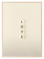 Love Print | Scrabble | Cream | Colourful Wall Art - Larosier Prints