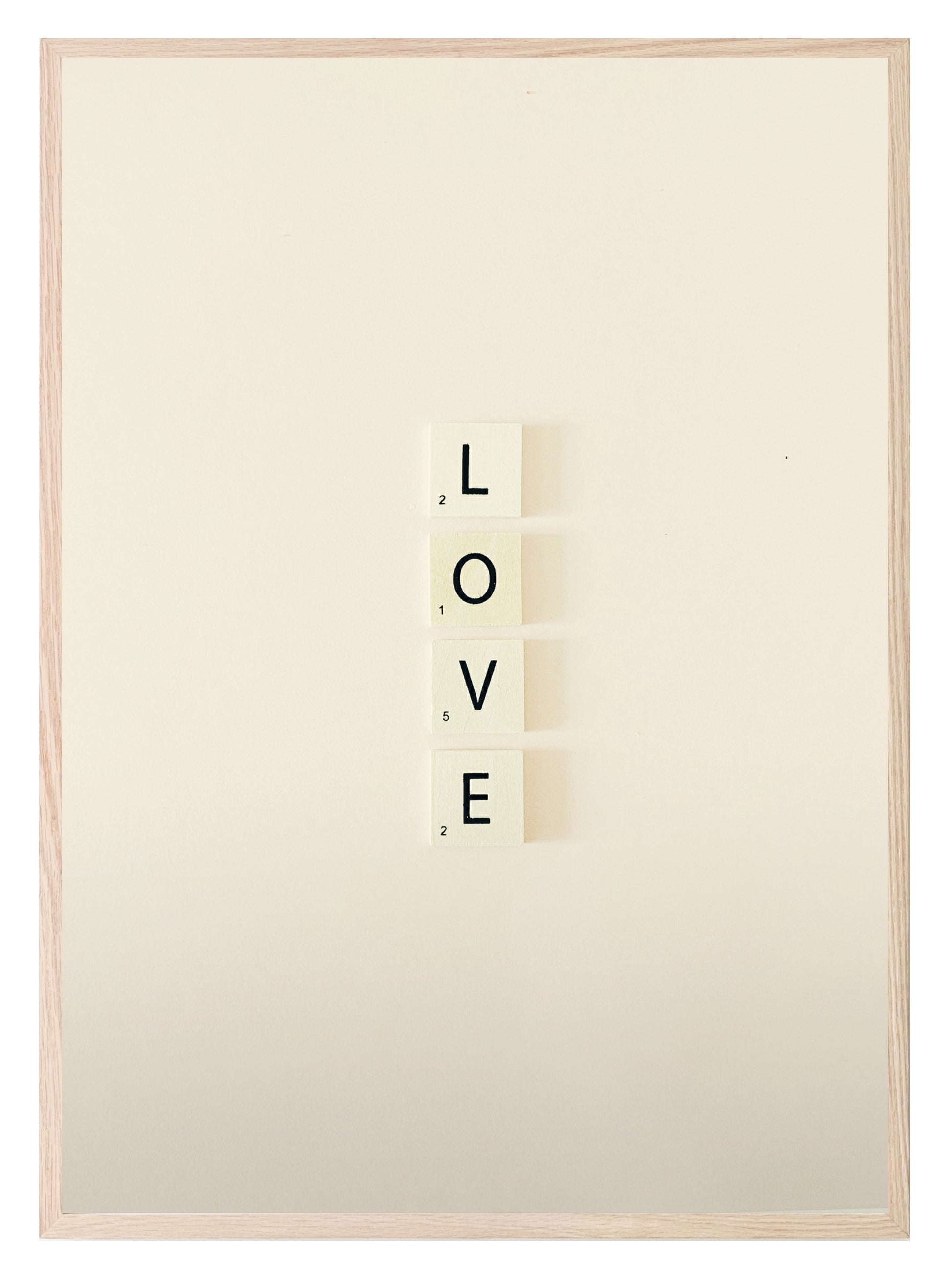 Love Print | Scrabble | Cream | Colourful Wall Art